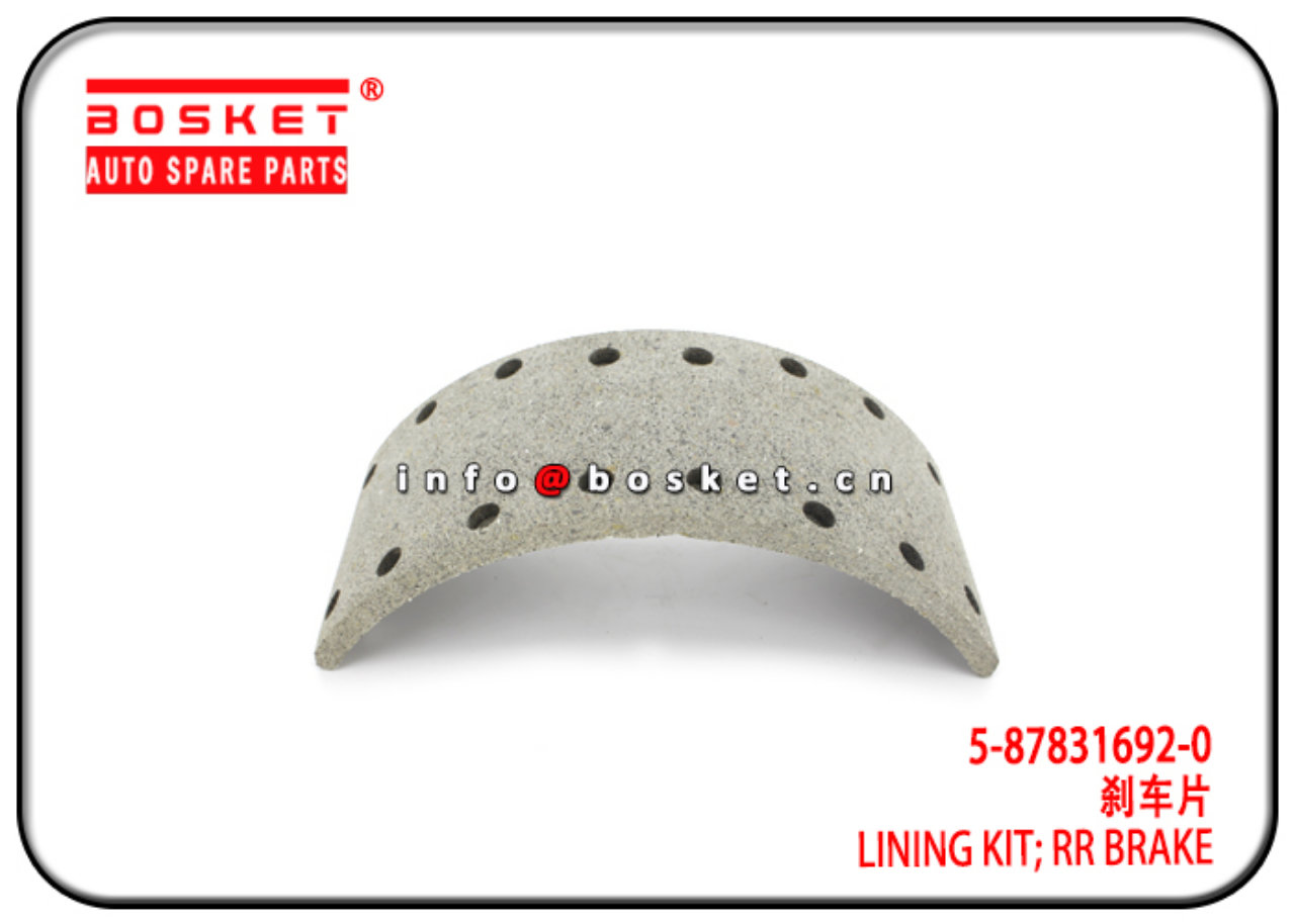 5-87831692-0 5878316920 Rear Brake Lining Kit Suitable for ISUZU NKR 700P