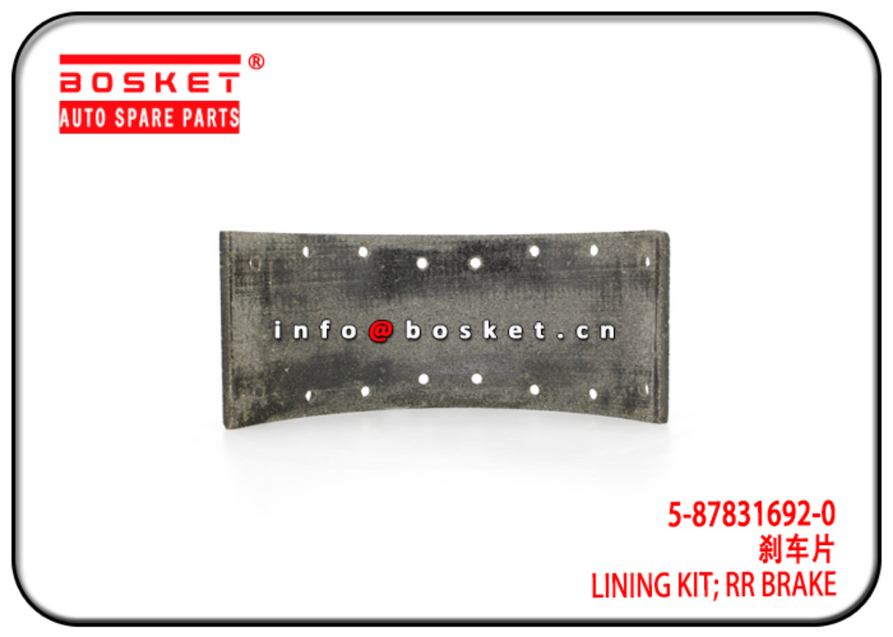 5-87831692-0 5878316920 Rear Brake Lining Kit Suitable for ISUZU NKR 700P