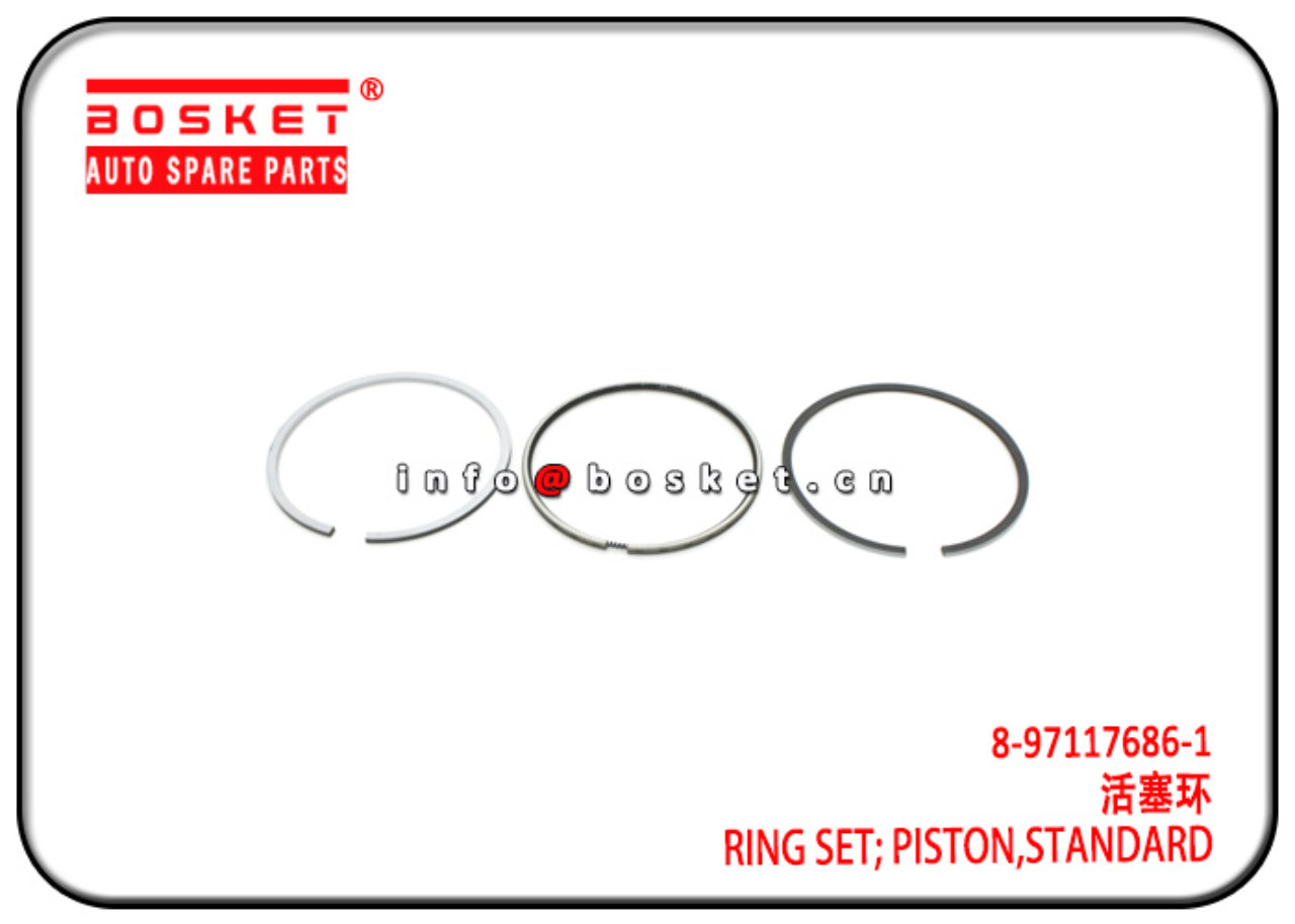 8-97117686-1 8971176861 Standard Piston Ring Set Suitable for ISUZU 4BD2 NPR