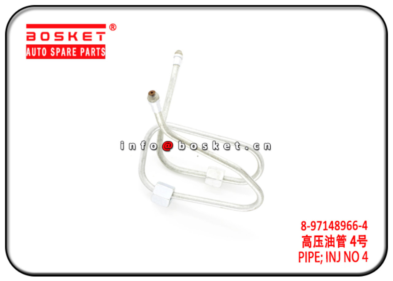 8-97148966-4 8971489664 Injection NO 4 Pipe Suitable for ISUZU 4HE1 NPR  