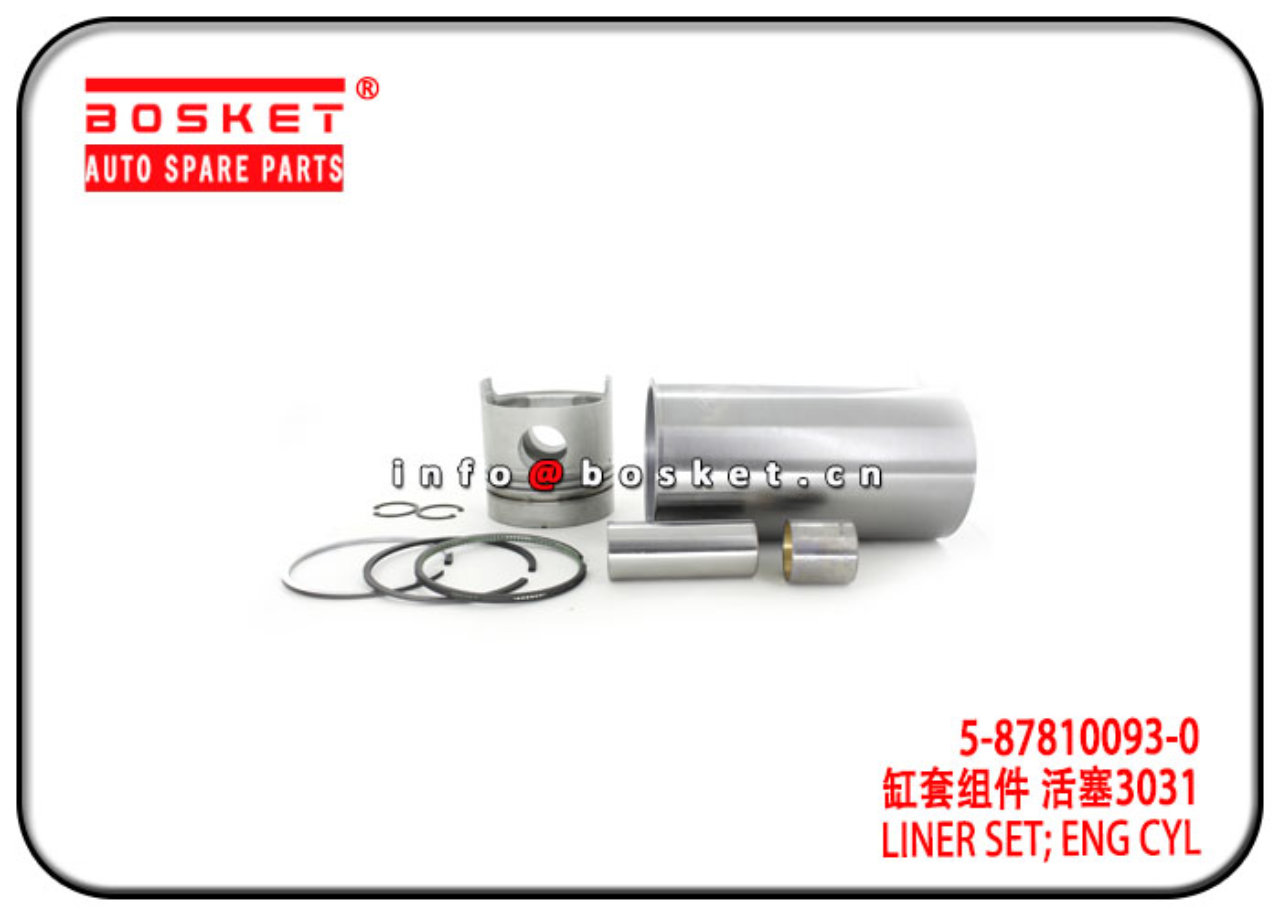 5-87810093-0 5878100930 Engine Cylinder Liner Set Suitable for ISUZU 4BD1 6BD1