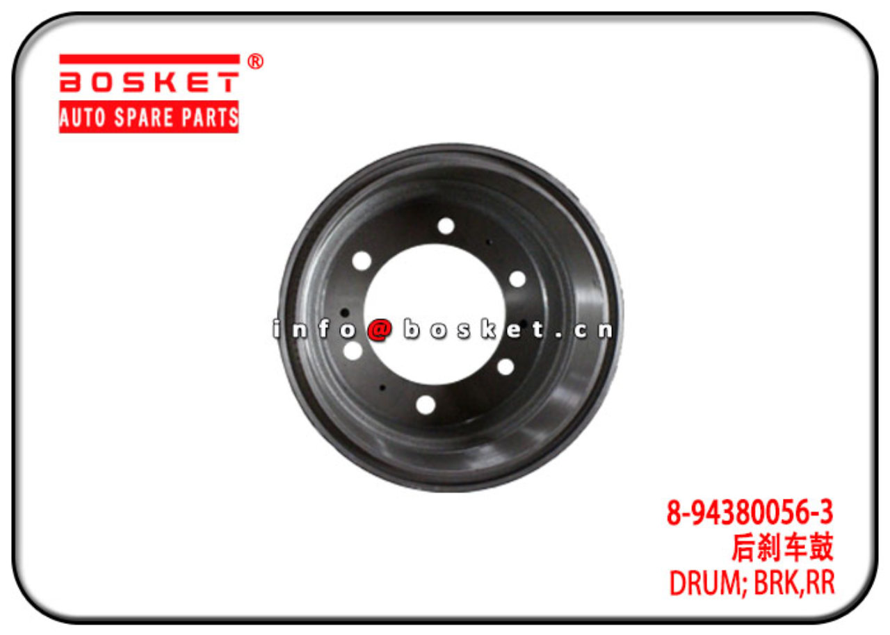 8-94380056-3 122.76000 8943800563 12276000 Rear Brake Drum Suitable for ISUZU NHR NKR