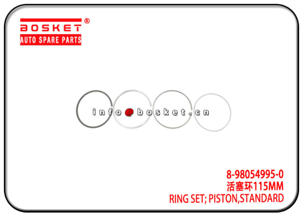 8-98054995-0 8-97219054-0 8980549950 Standard Piston Ring Set Suitable for ISUZU 4HG1 4HJ1 NPR71 