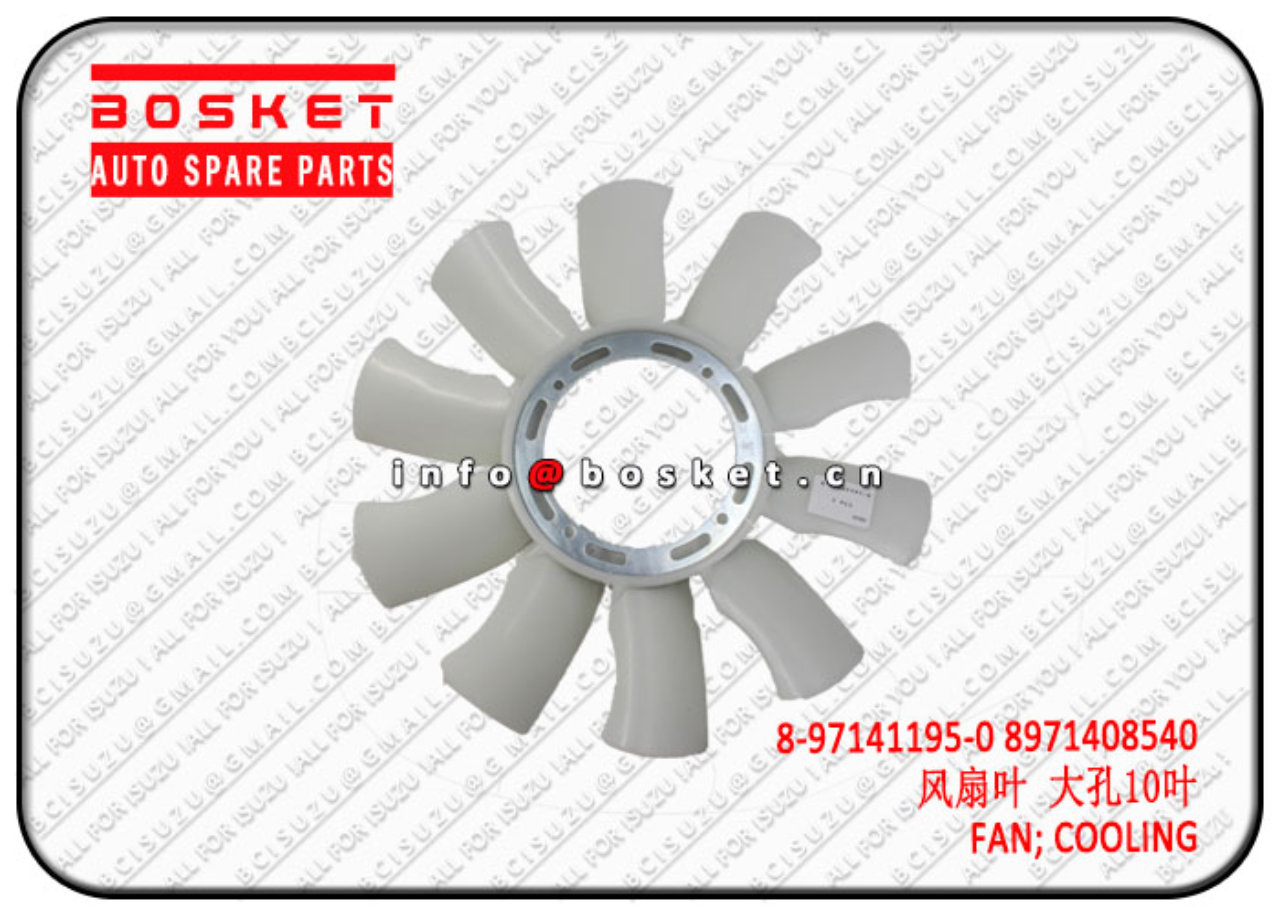 8971411950 8971408540 8-97141195-0 8971408540 Cooling Fan Suitable for ISUZU 4HG1 NKR NPR