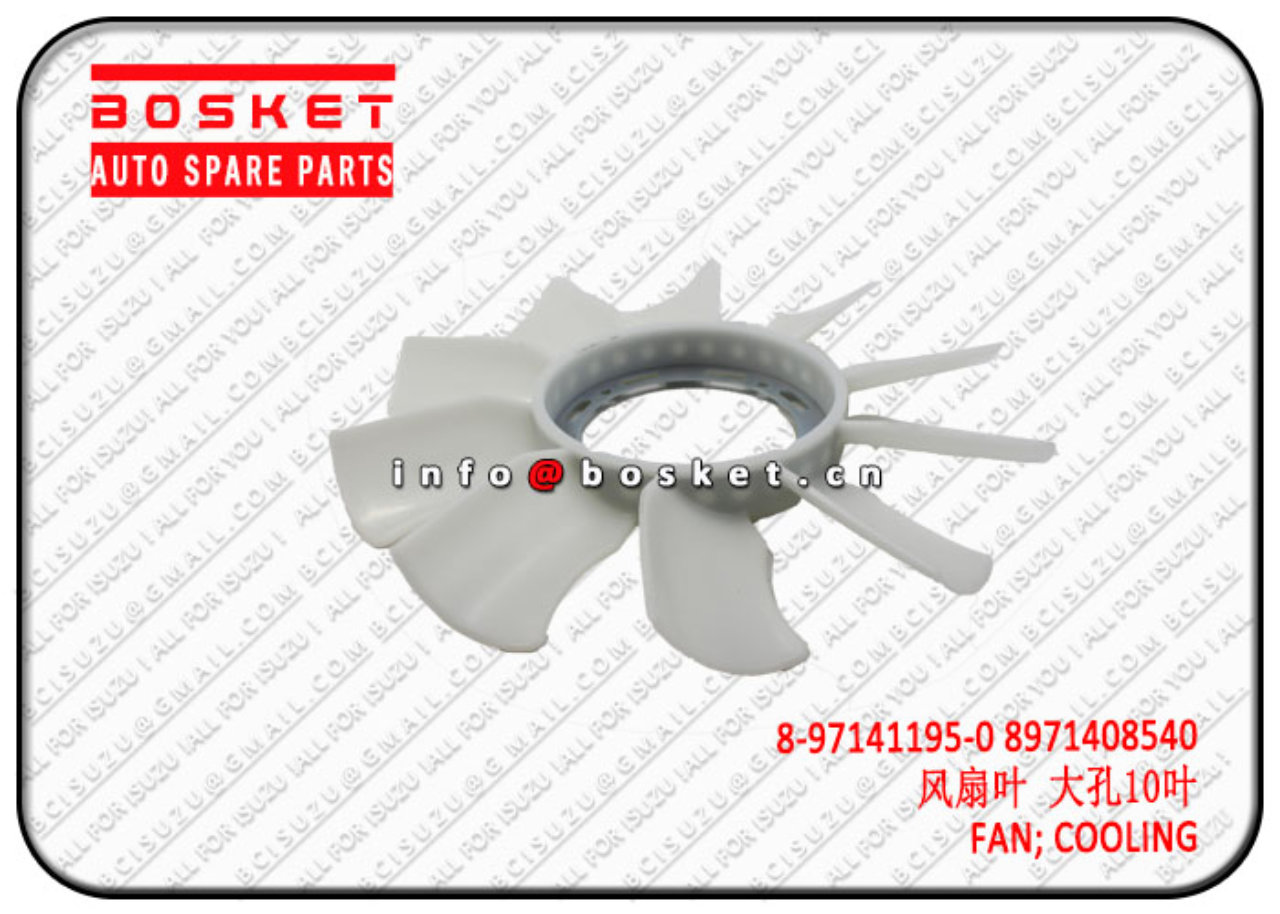 8971411950 8971408540 8-97141195-0 8971408540 Cooling Fan Suitable for ISUZU 4HG1 NKR NPR