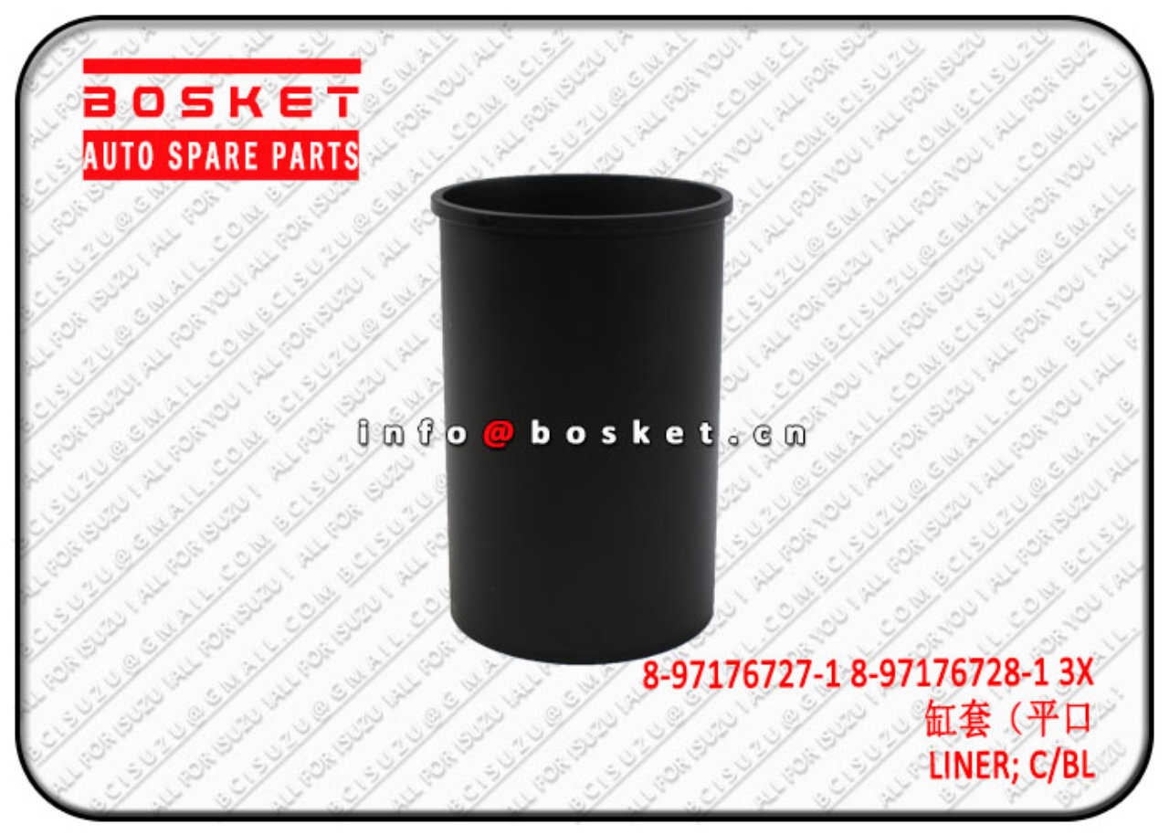 8971767271 8971767281 3X 8-97176727-1 8-97176728-1 3X Cylinder Block Liner Suitable for ISUZU NPR66 