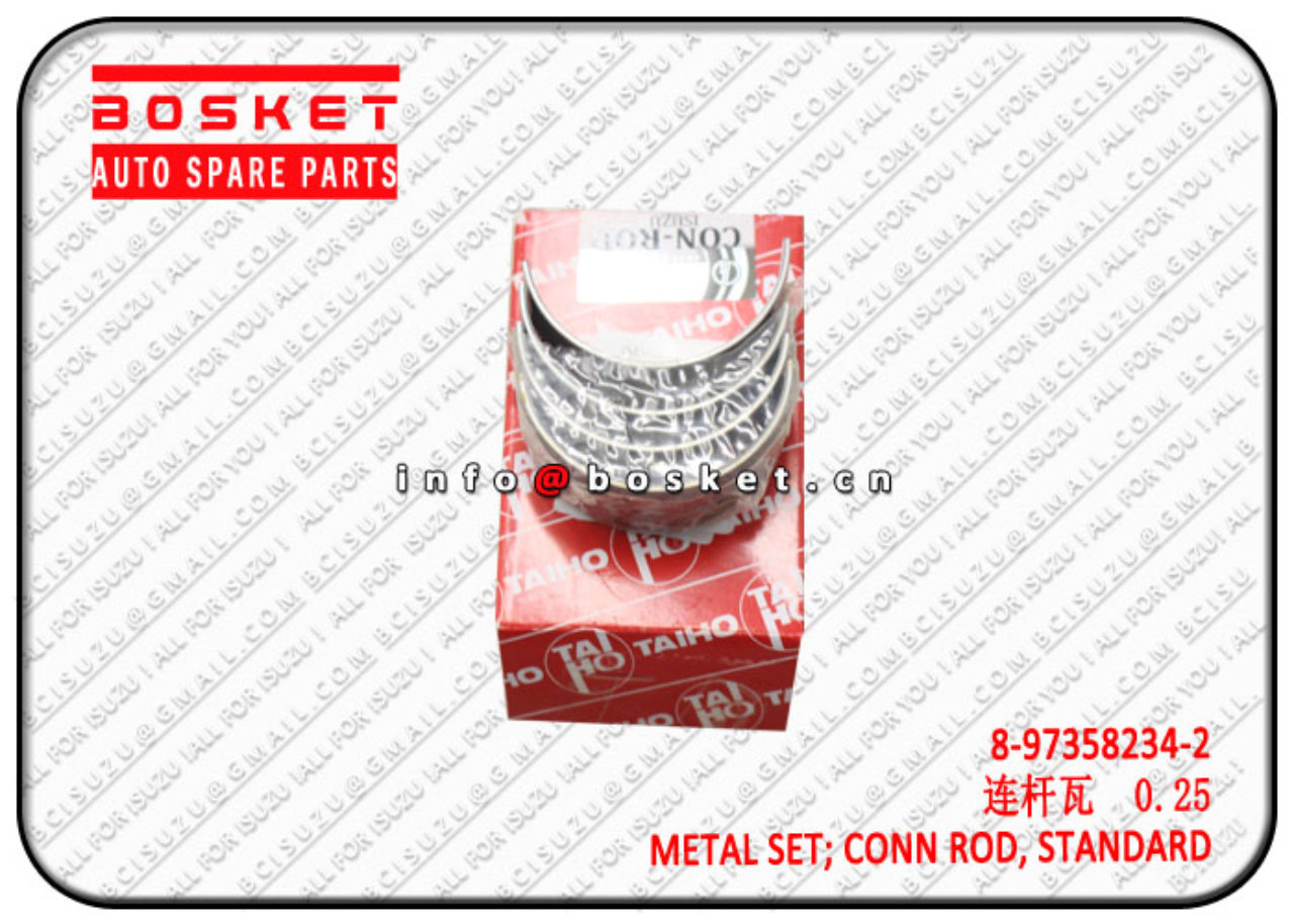 8973582342 8-97358234-2 Standard Connecting Rod Metal Set Suitable for ISUZU 4JJ1 4JA1 NHR NKR