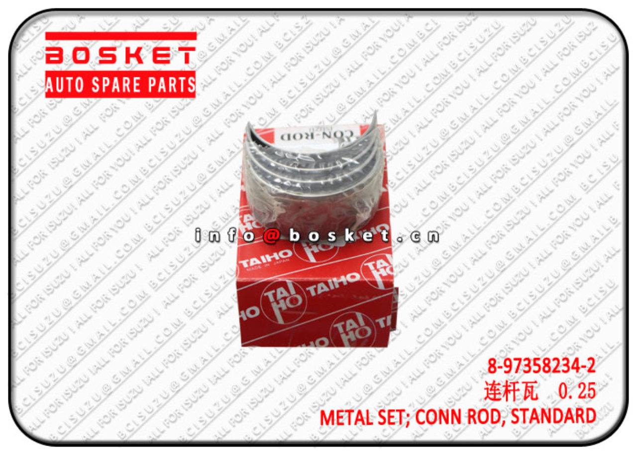 8973582342 8-97358234-2 Standard Connecting Rod Metal Set Suitable for ISUZU 4JJ1 4JA1 NHR NKR