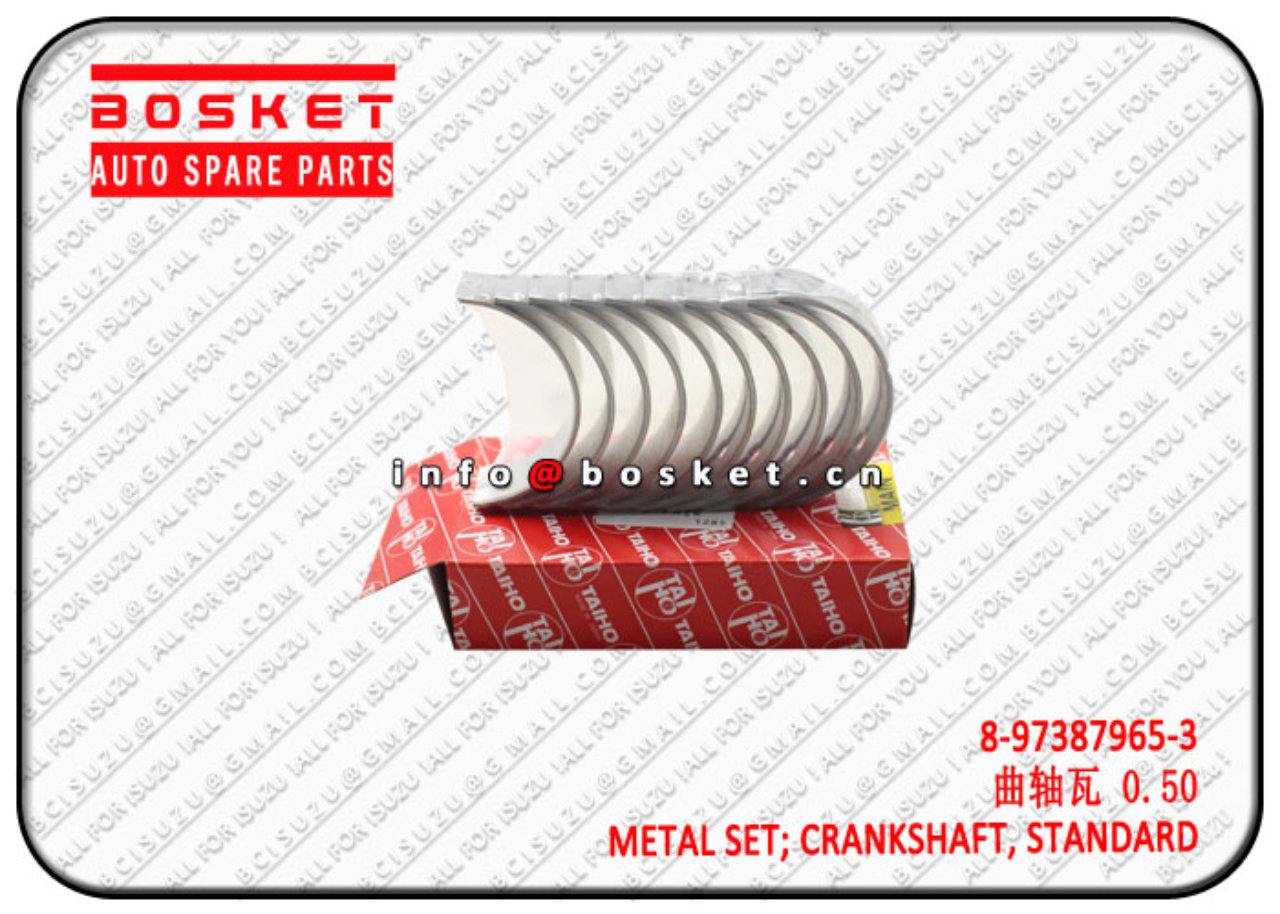 8973879653 8-97387965-3 0.5 Standard Crankshaft Metal Set Suitable for ISUZU 4JB1 NHR NKR