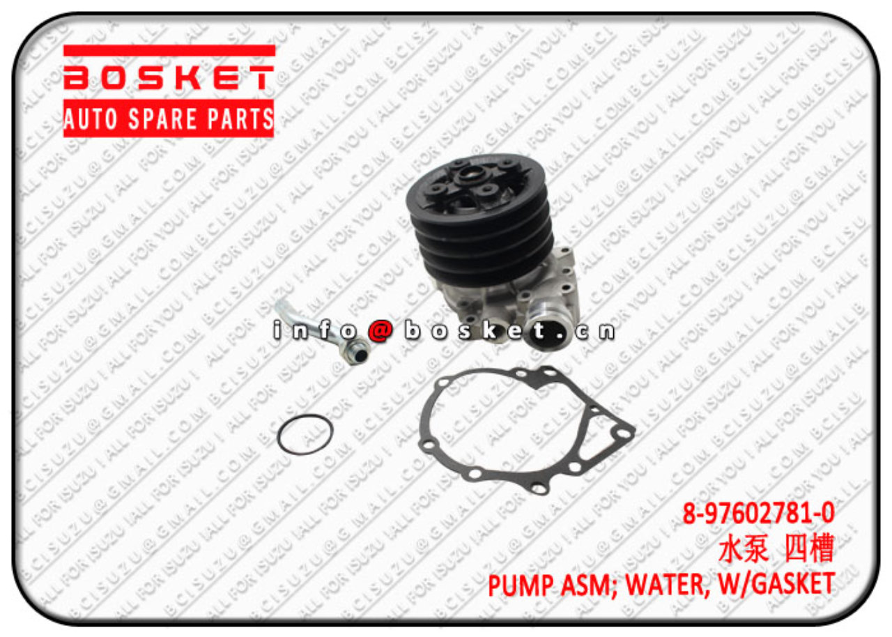 8976027810 8-97602781-0 With Gasket Water Pump Assembly Suitable for ISUZU 6HE1-T FSR FTR