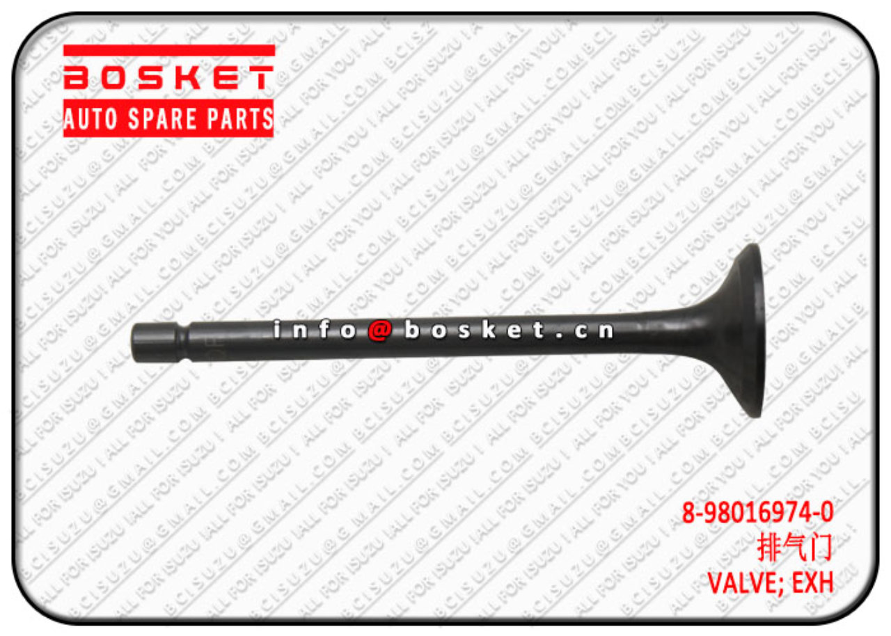 8980169740 8-98016974-0 Exhaust <u>VALVE</u> Suitable for ISUZU 4JJ1 4JK1 NKR NPR