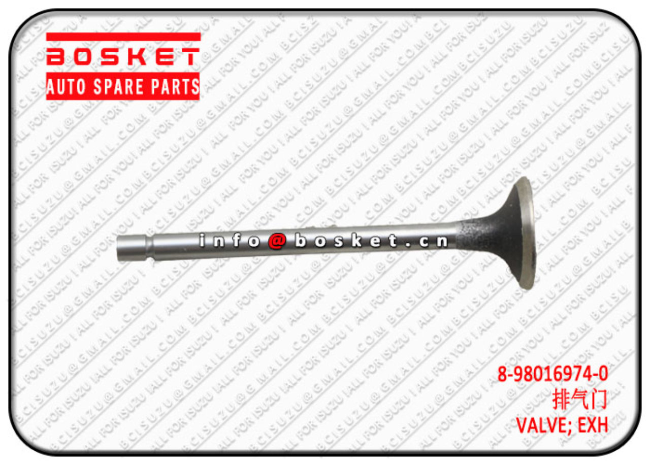 8980169740 8-98016974-0 Exhaust Valve Suitable for ISUZU FUJI 4JJ1 4JK1 NKR NPR