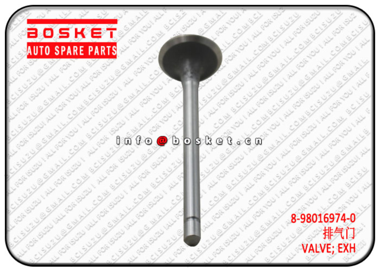 8980169740 8-98016974-0 Exhaust Valve Suitable for ISUZU FUJI 4JJ1 4JK1 NKR NPR