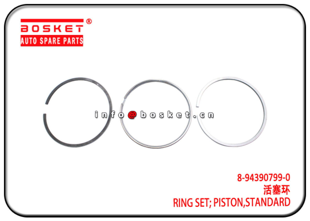 8943907990 8-94390799-0 Standard Piston Ring Set Suitable for ISUZU FRR33 6HH1