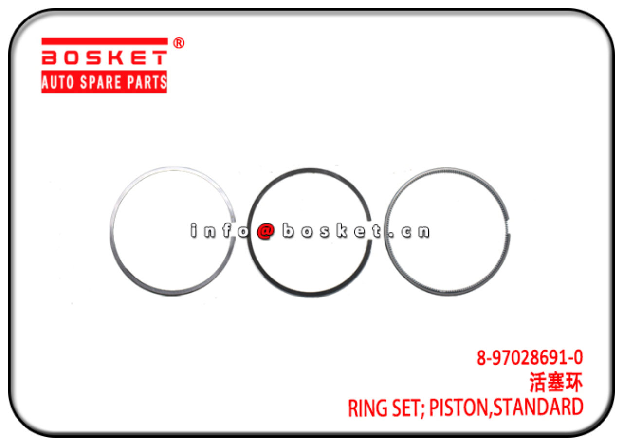 8970286910 8970760470 8-97028691-0 8-97076047-0 Standard Piston Ring Set Suitable for ISUZU NPR66 4H