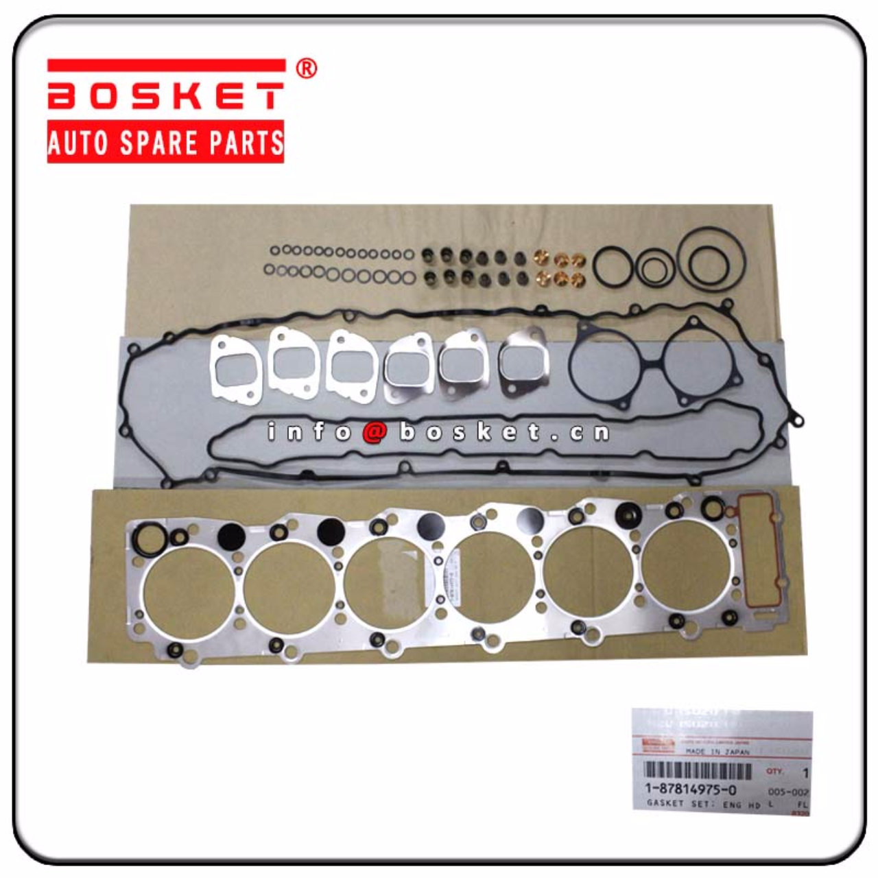 1-87814975-0 1-87813705-0 1878149750 1878137050 Engine Head Overhaul Gasket Set Suitable for ISUZU 6