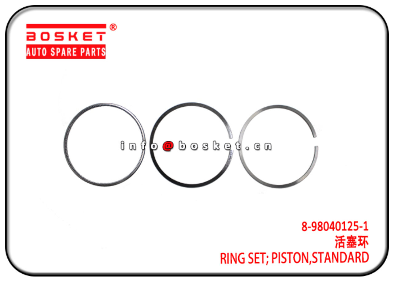 8-98040125-1 8-98055478-0 Standard Piston Ring Set Suitable for ISUZU 700P FVR FSR 4HK1 4HG1