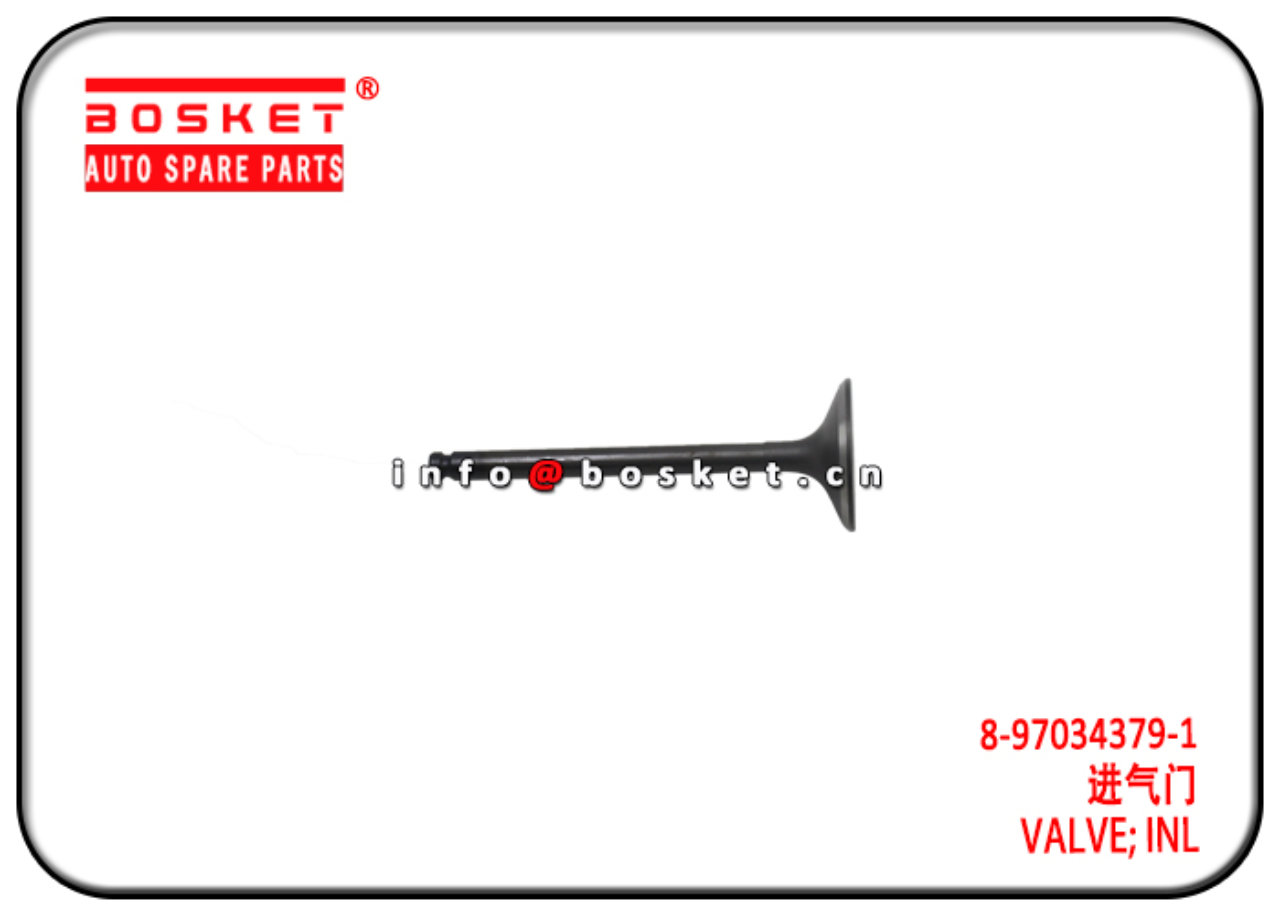 8-97034379-1 8970343791 Inlet Valve Suitable for ISUZU NKR NPR 4BD1 4BG1