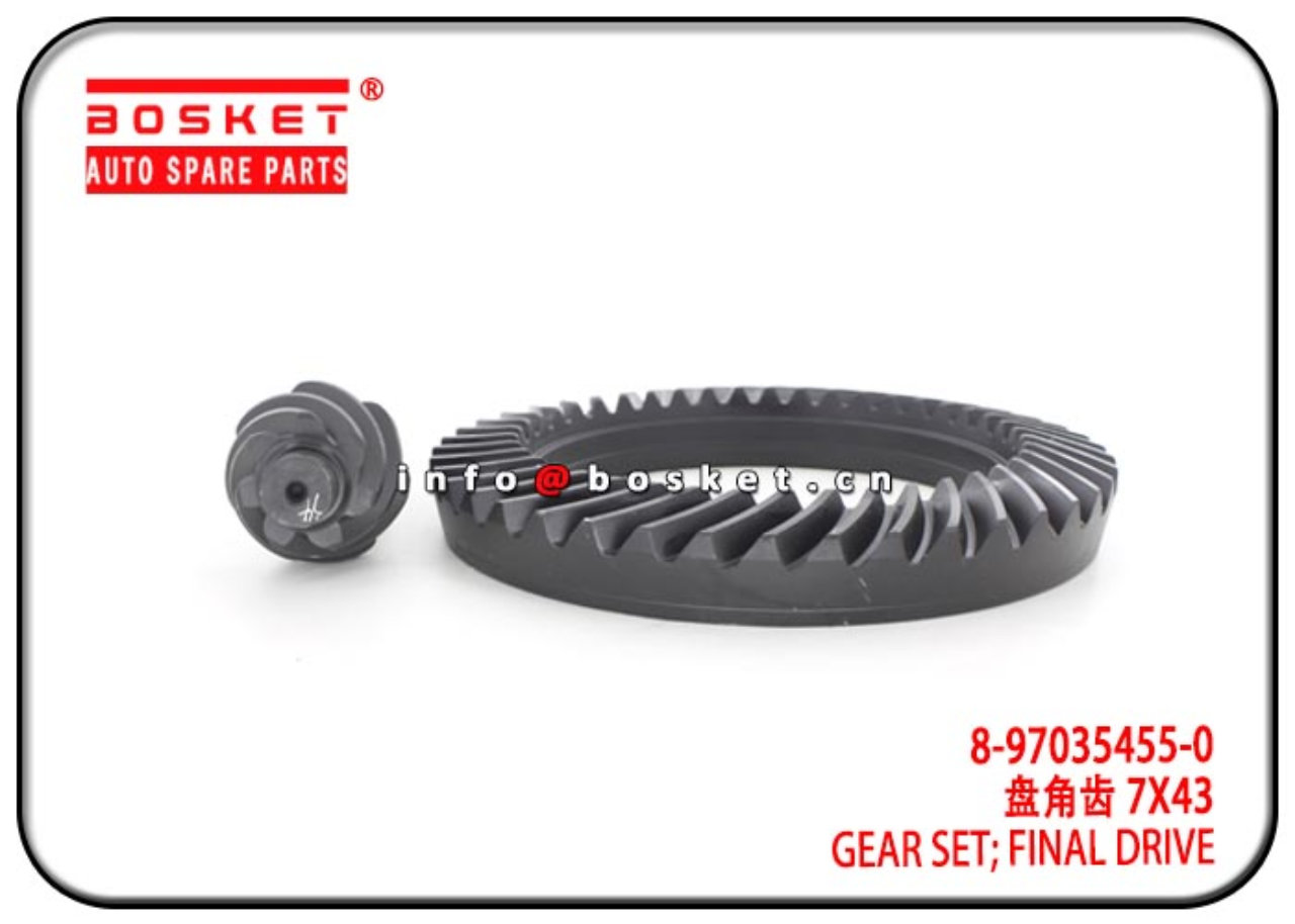 8-97035455-0 8970354550 Final Drive Gear Set Suitable for ISUZU 4HF1 NPR66 