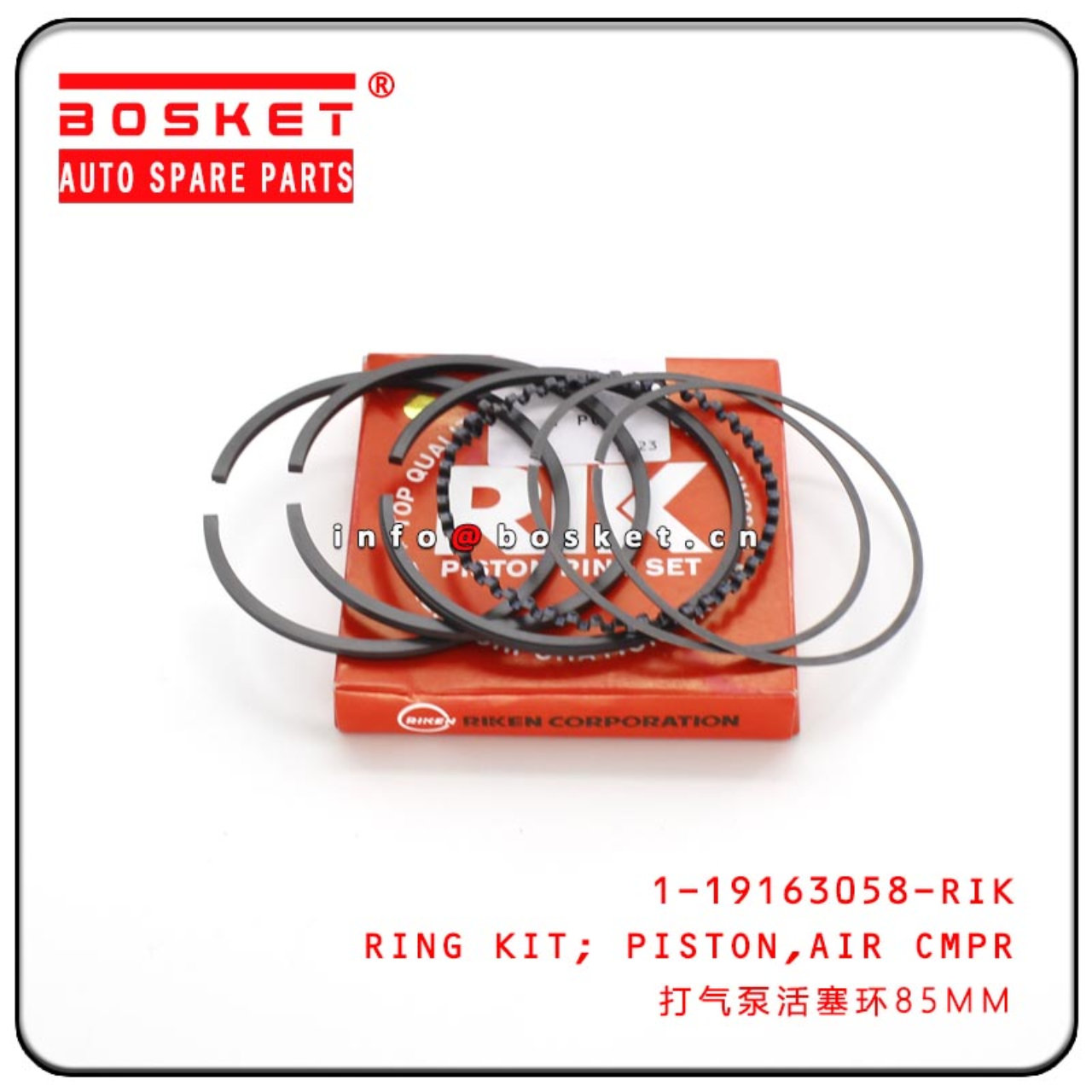 1-19163058-RIK 119163058RIK Air Compressor Piston Ring Kit Suitable For ISUZU 6WF1 CXZ EXR