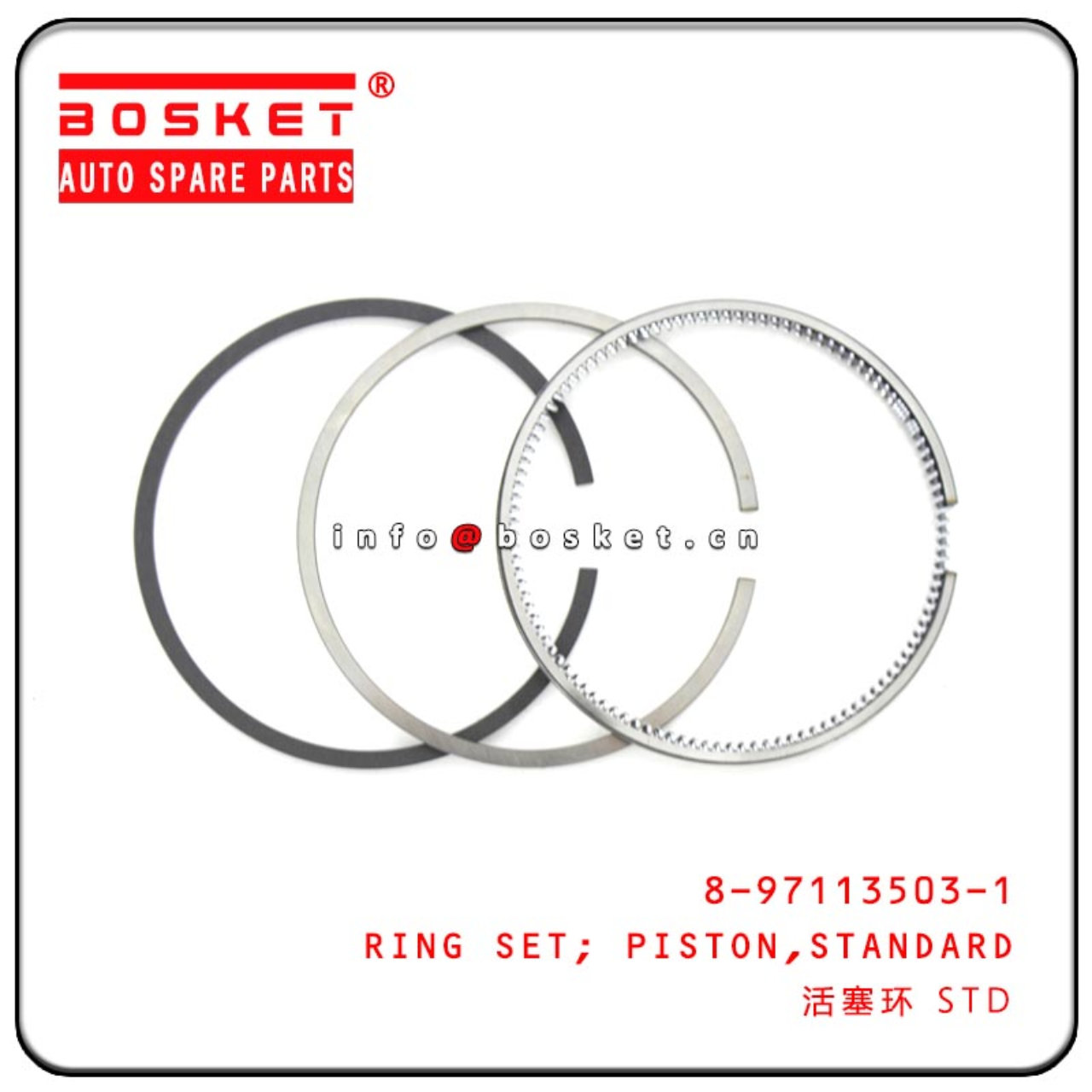  8-97113503-1 8971135031 Standard Piston Ring Set Suitable For ISUZU 3LD1 3LD2 XD