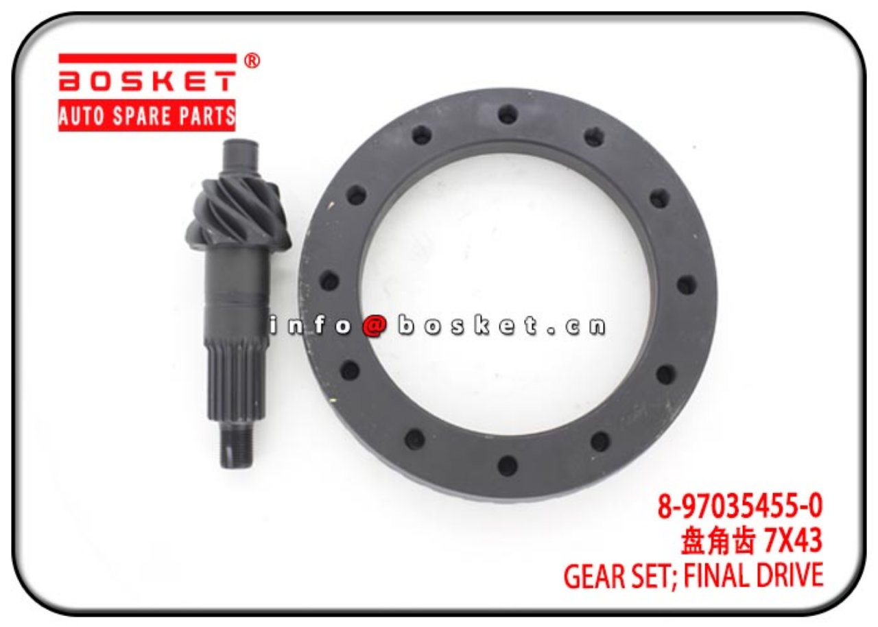 8-97035455-0 8970354550 Final Drive Gear Set Suitable For ISUZU 4HF1 NPR66 