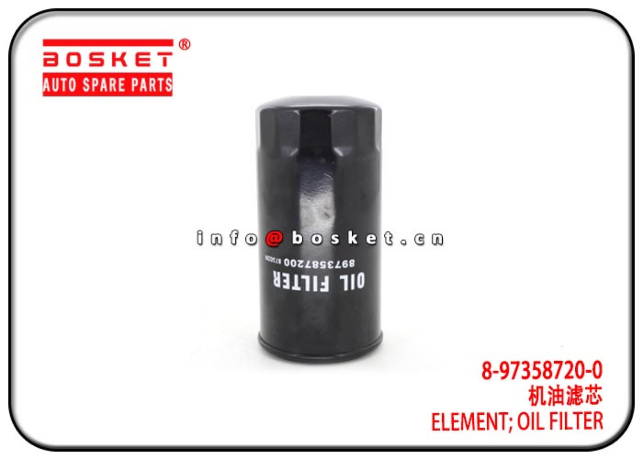  8-97358720-0 8973587200 Oil Filter Element Suitable For ISUZU 4JJ1 TFR 