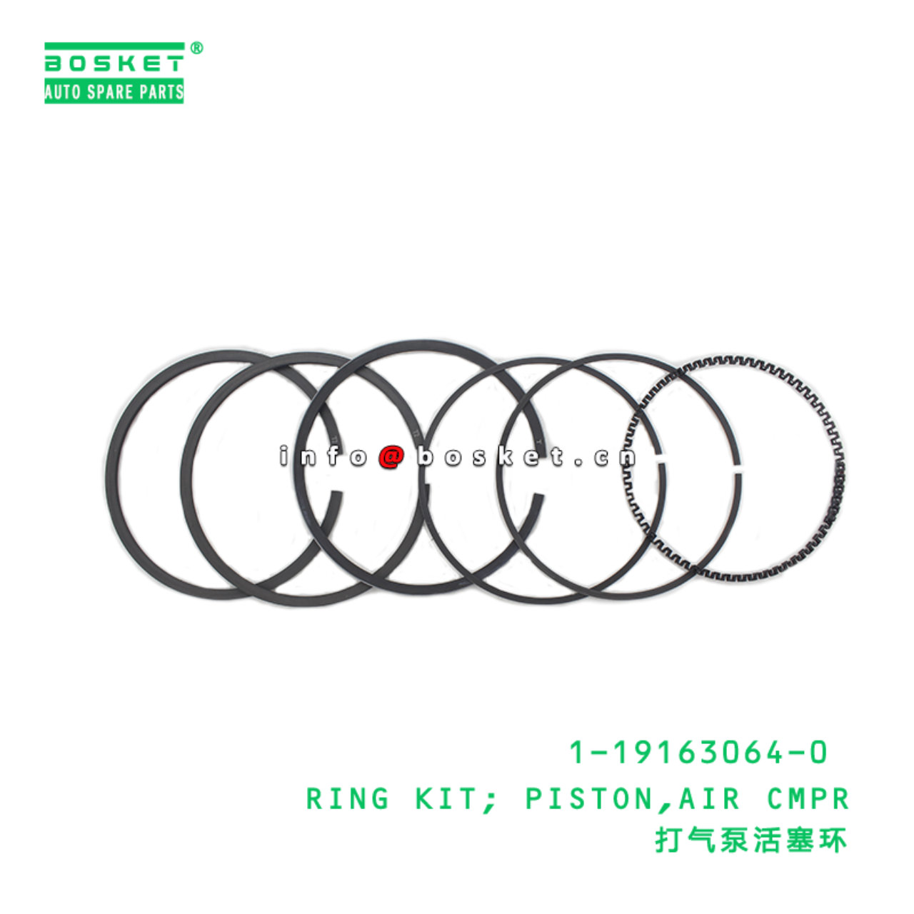  1-19163064-0 Air Compressor Piston Ring Kit 1191630640 Suitable for ISUZU CXZ51 6WF1