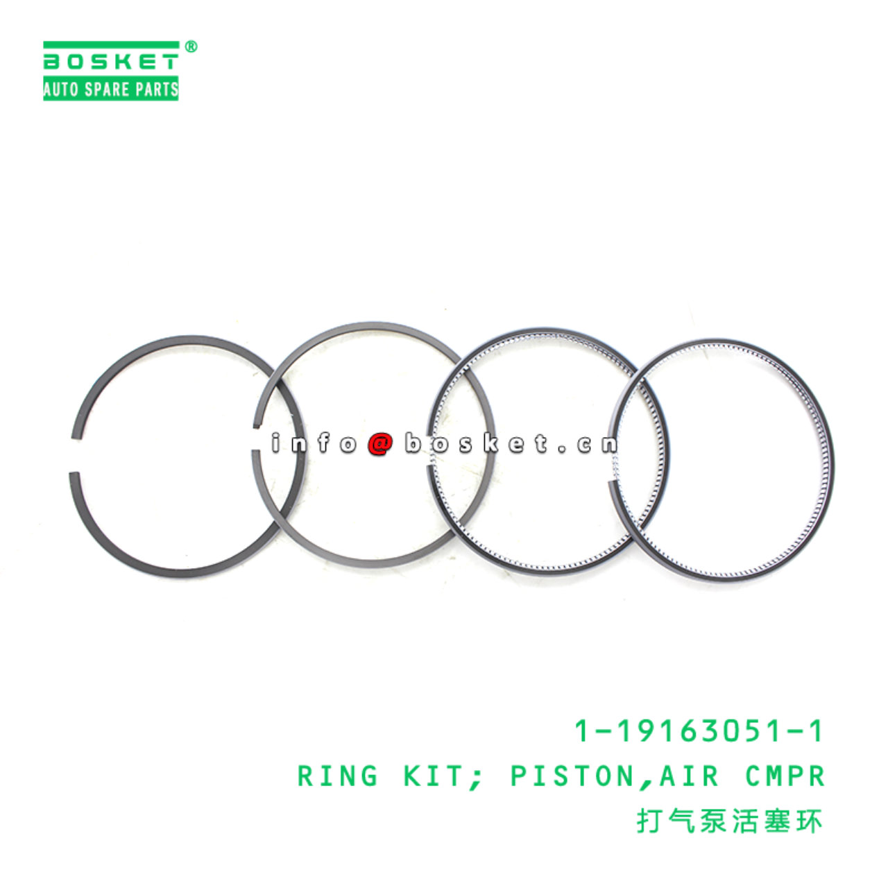  1-19163051-1 Air Compressor Piston Ring Kit 1191630511 Suitable for ISUZU FVZ34 6HK1