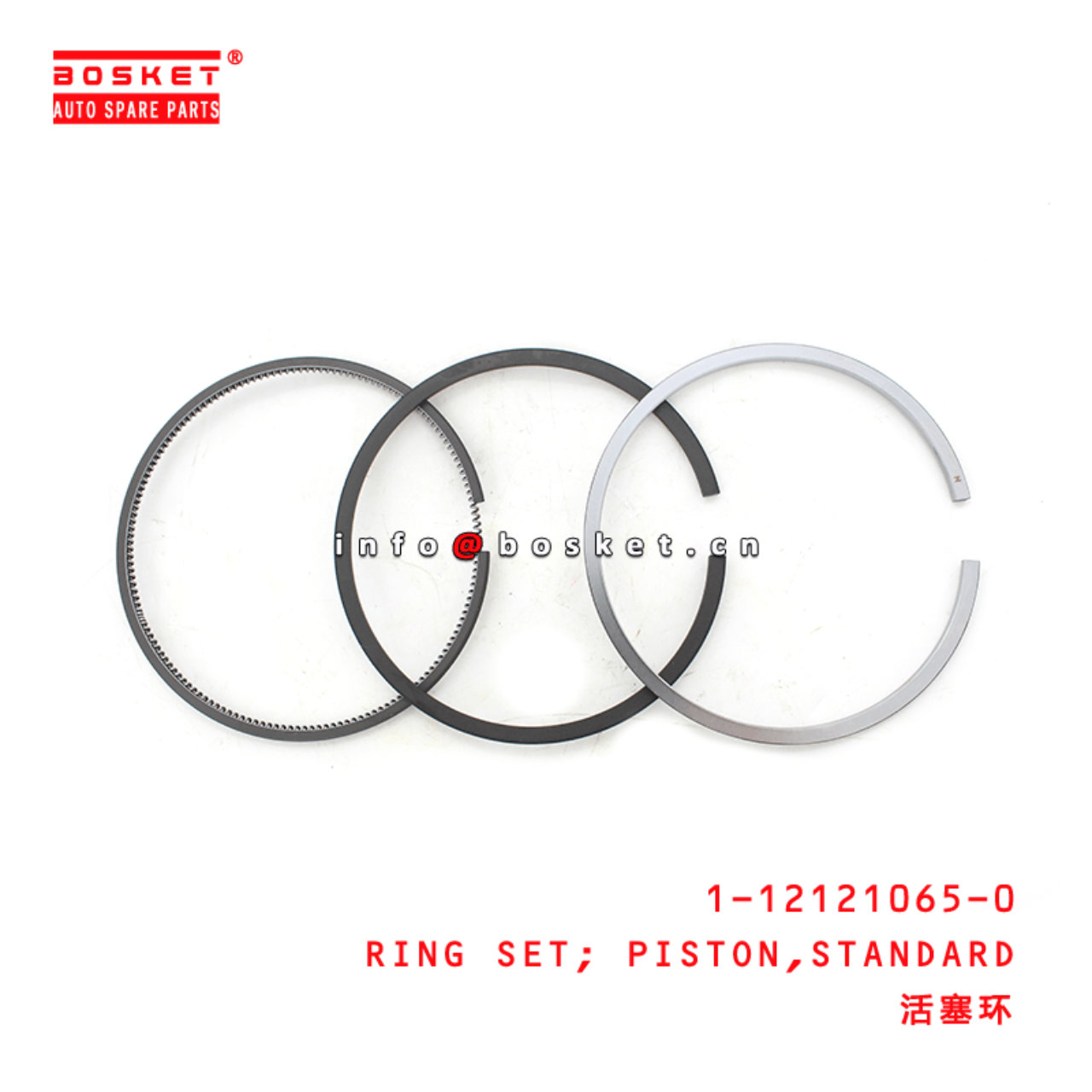 1-12121065-0 Standard Piston Ring Set 1121210650 Suitable for ISUZU FRR FTR 6BG1