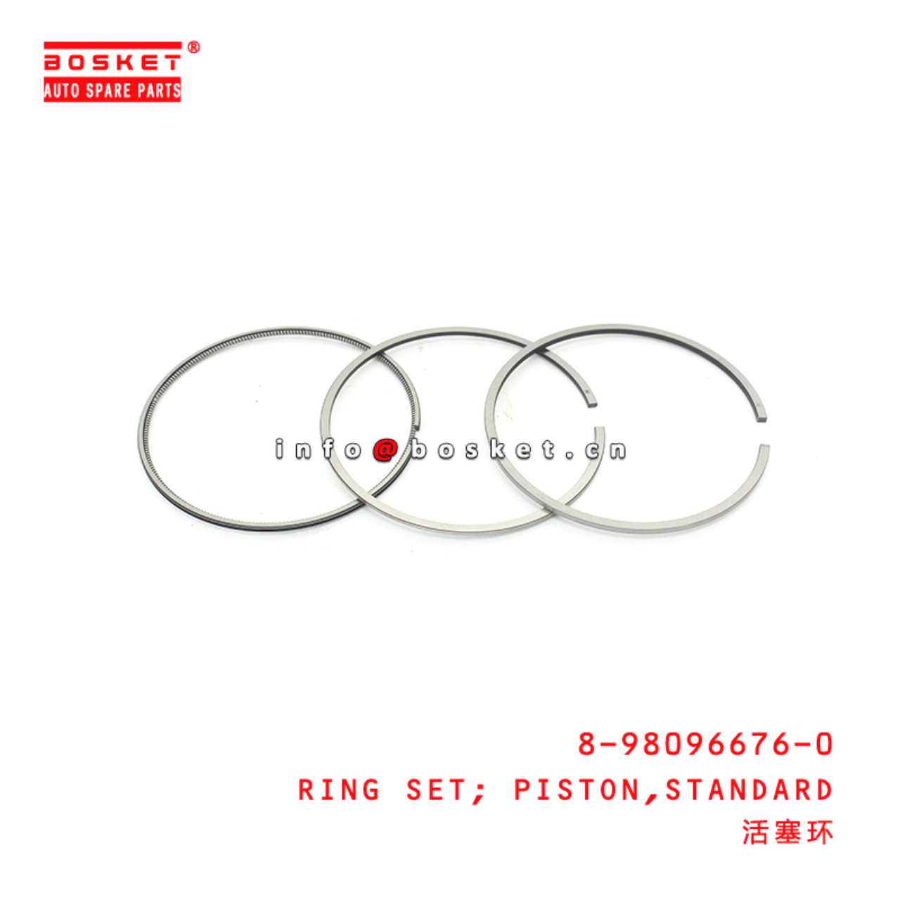 8-98096676-0 Standard Piston Ring Set suitable for ISUZU 4JJ1-T 4JK1-T 8980966760