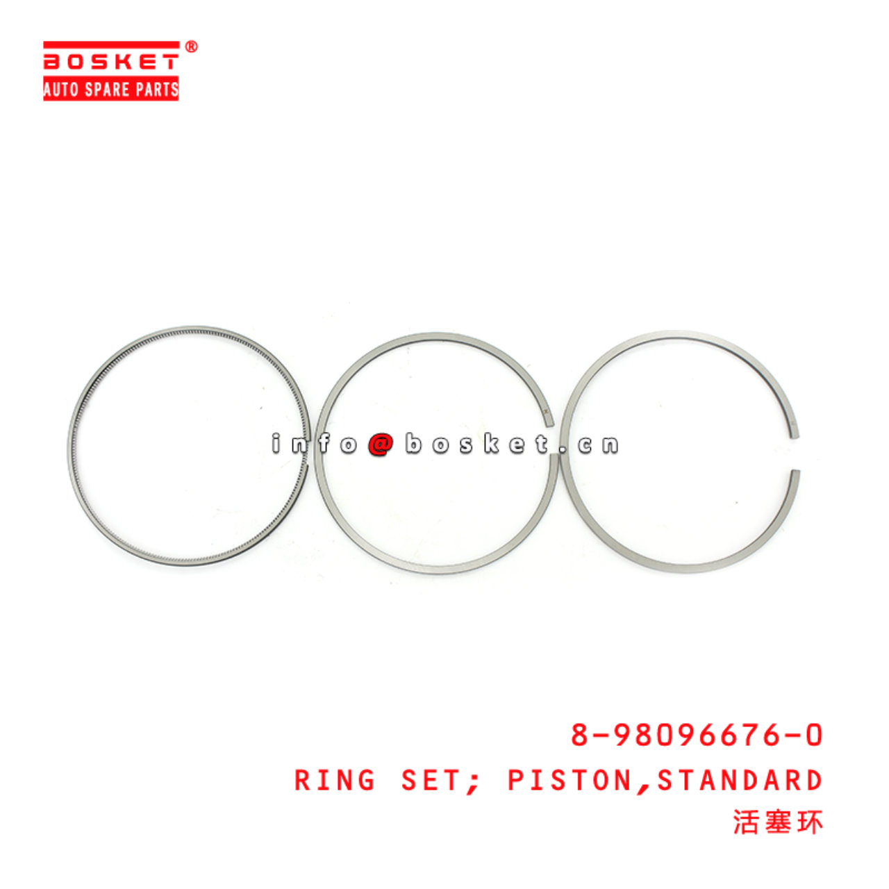 8-98096676-0 Standard Piston Ring Set suitable for ISUZU 4JJ1-T 4JK1-T 8980966760