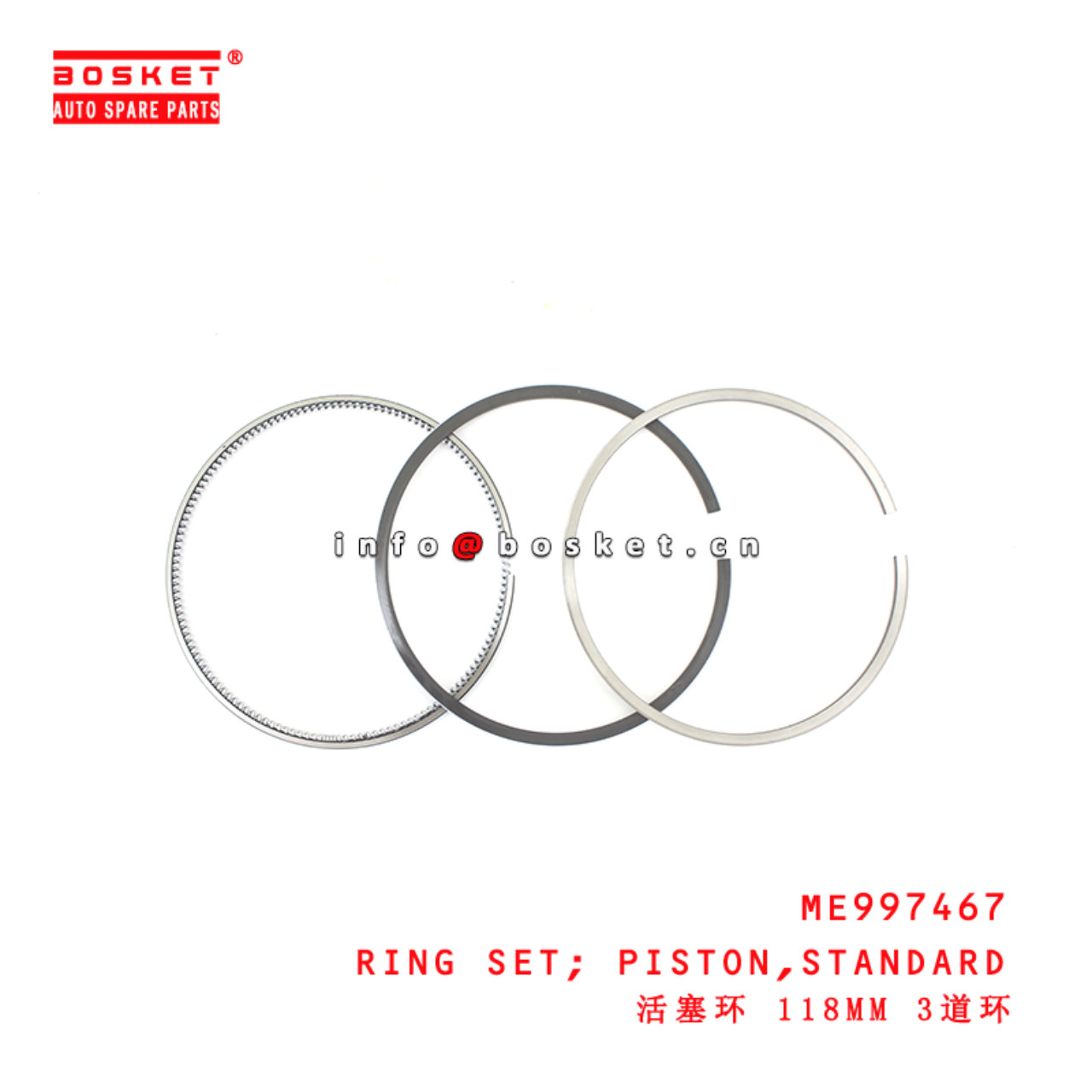 ME997467 Standard Piston Ring Set suitable for ISUZU  6D16