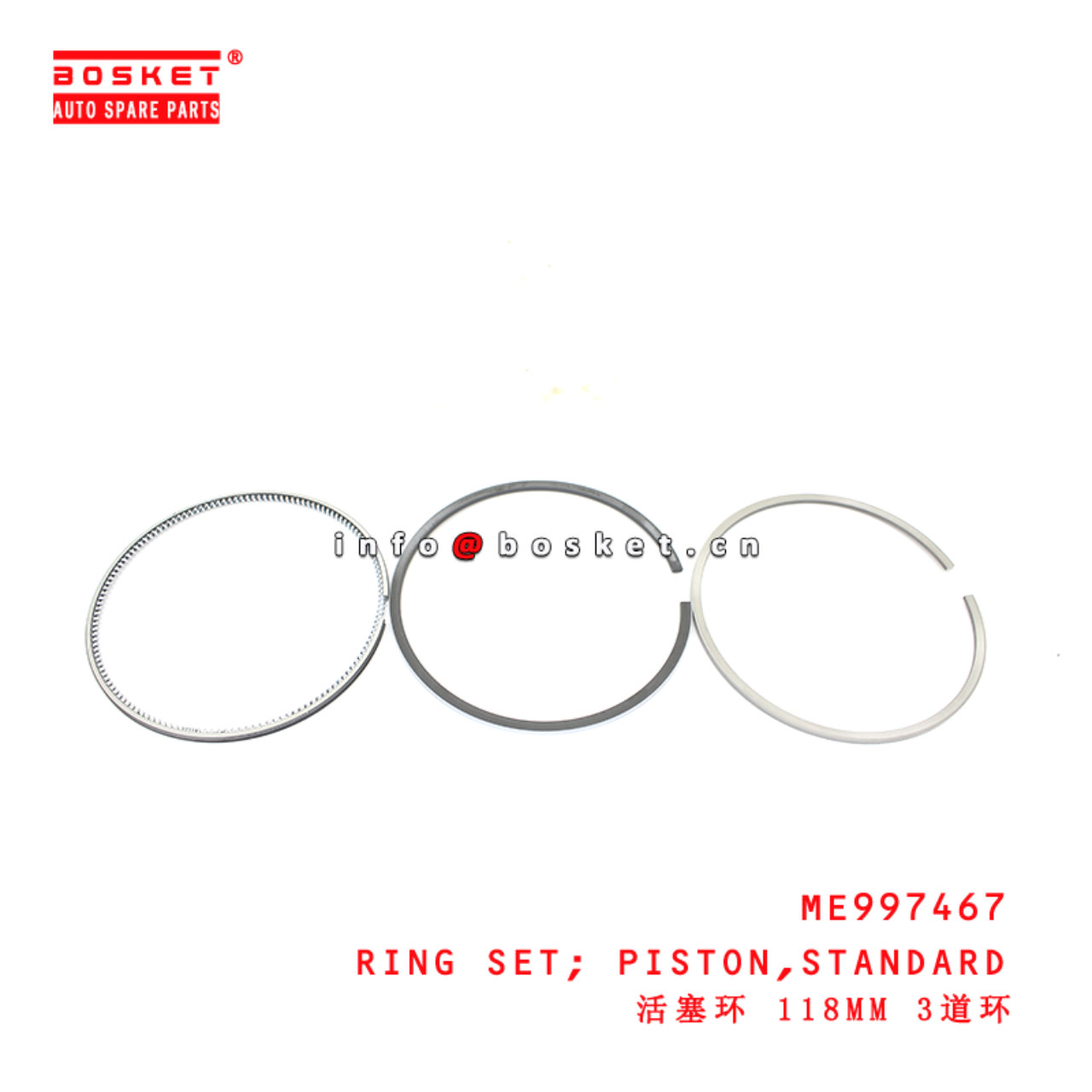 ME997467 Standard Piston Ring Set suitable for ISUZU  6D16