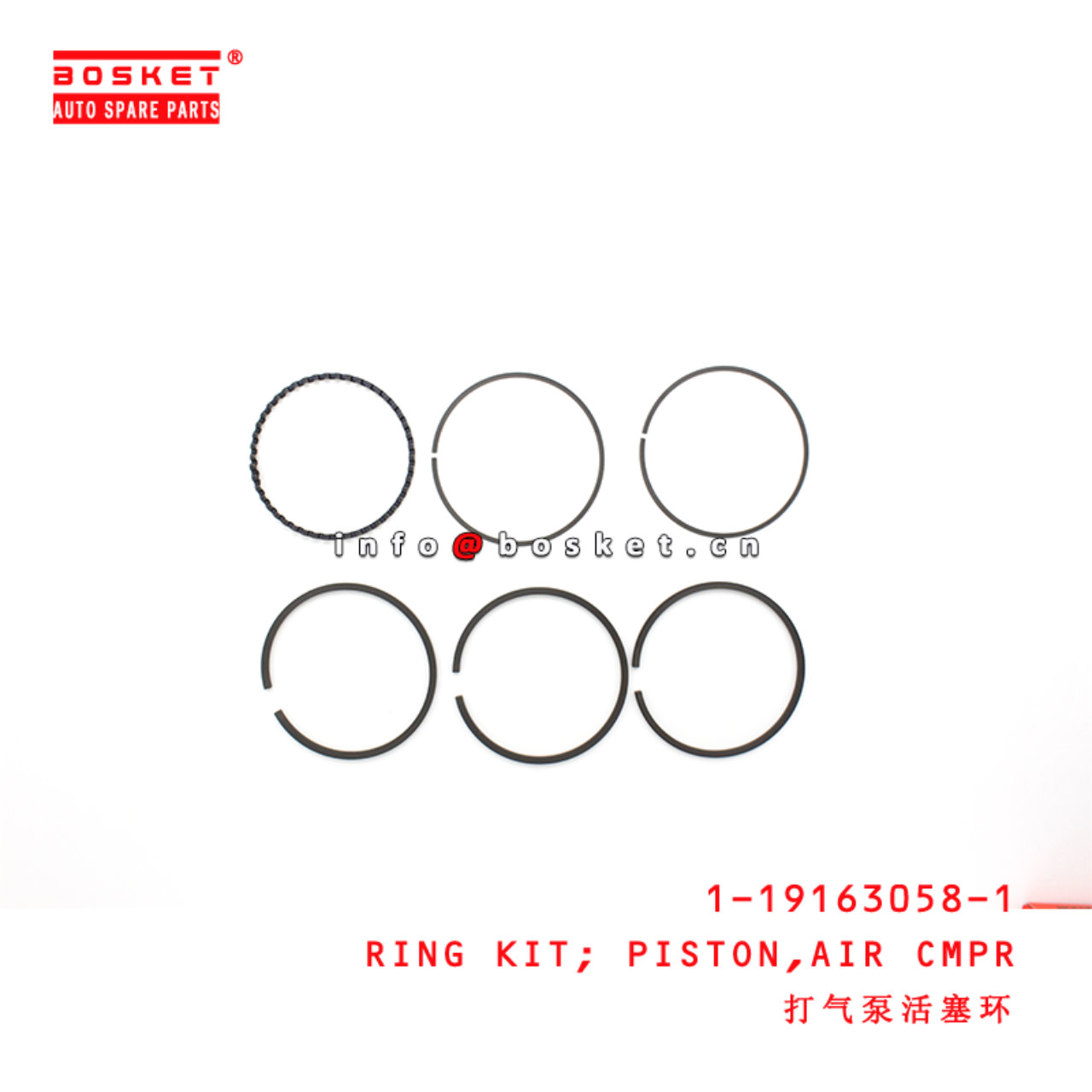 1-19163058-1 Air Compressor Piston Ring Kit suitable for ISUZU CXZ51K 6WF1