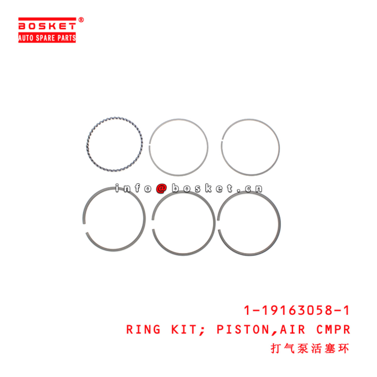 1-19163058-1 Air Compressor Piston Ring Kit suitable for ISUZU CXZ51K 6WF1