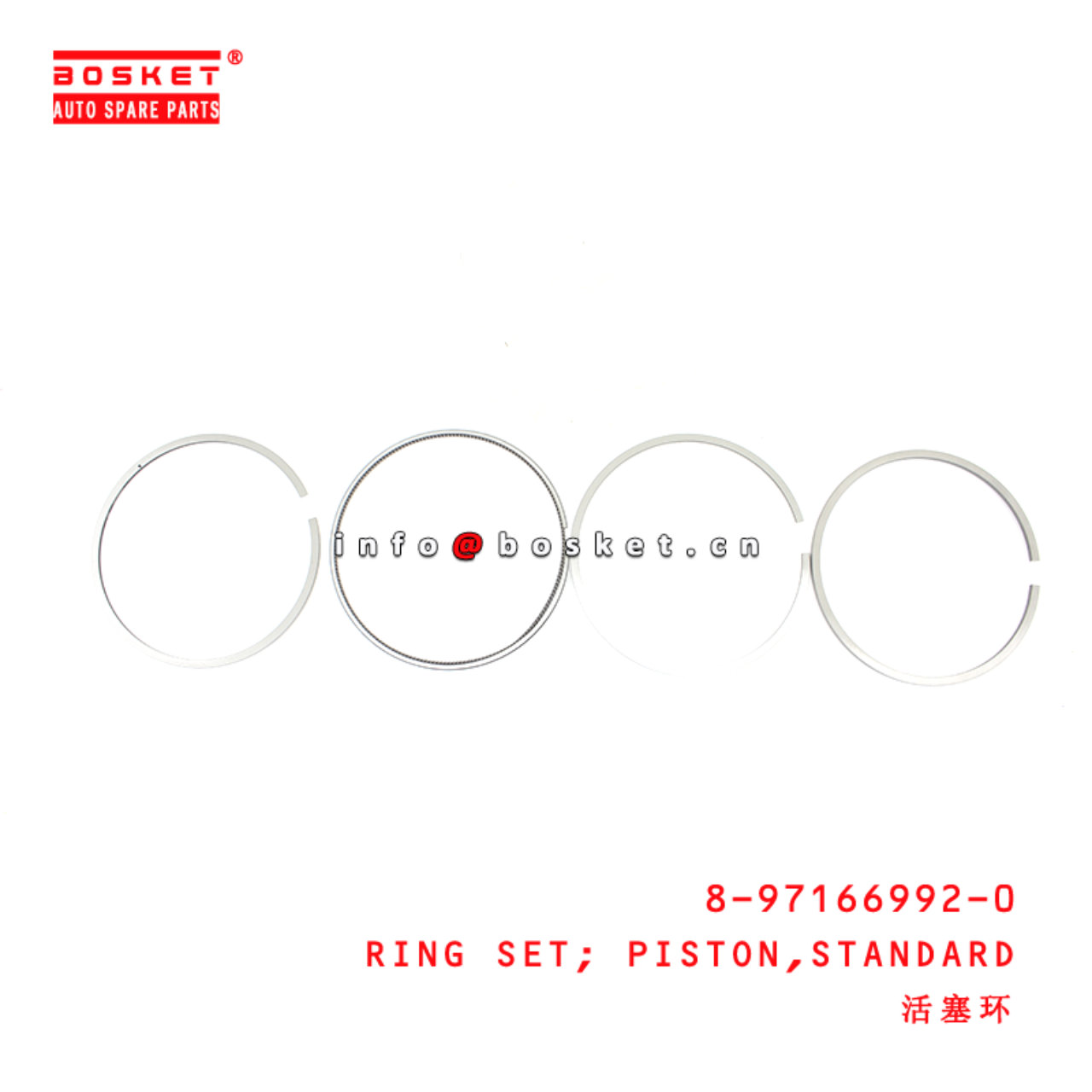 8-97166992-0 Standard Piston Ring Set suitable for ISUZU  4HE1