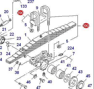 1-51411294-0 1514112940 CYZ51K REAR SPRING ASM