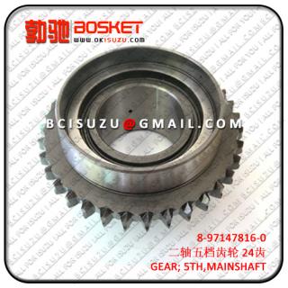 8971478160 8-97147816-0  4JB1 JMC  GEAR; 5TH,MAINSHAFT