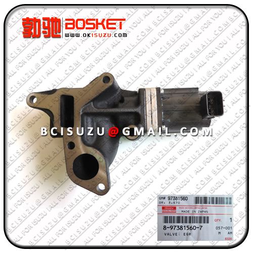 8973815607 8-97381560-7   4JJ1   VALVE; EGR