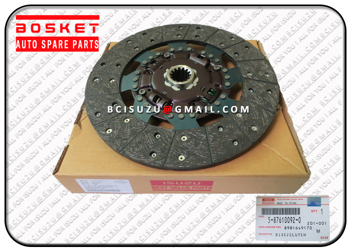 Isuzu BVP 5-87610092-0 8-98164917-0 4HK1 Clutch Disc