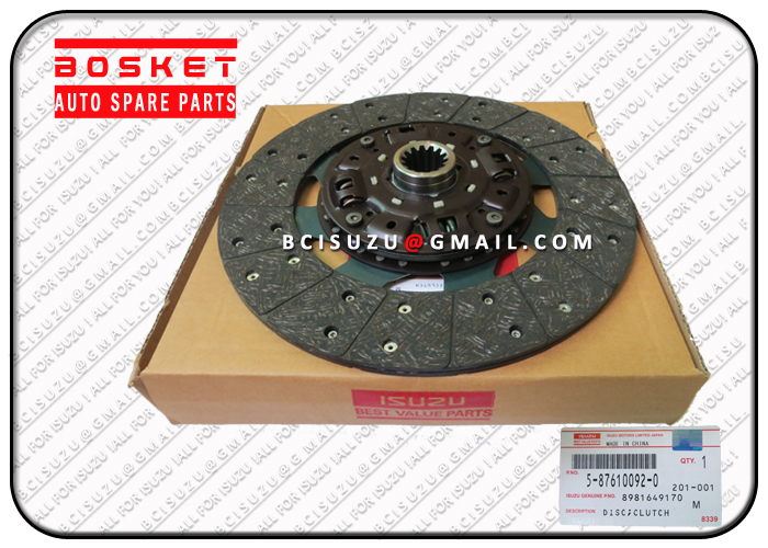 Isuzu BVP 5-87610092-0 8-98164917-0 4HK1 Clutch Disc