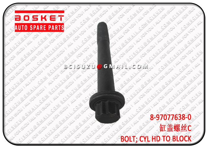 ISUZU 8-97077638-0 4HK1 BOLT; CYL HD TO BLOCK C M14*115