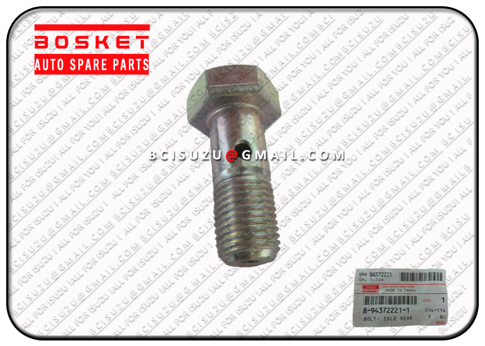 ISUZU 8-94372221-1 4HK1 BOLT; IDLE GEAR M14*36.5