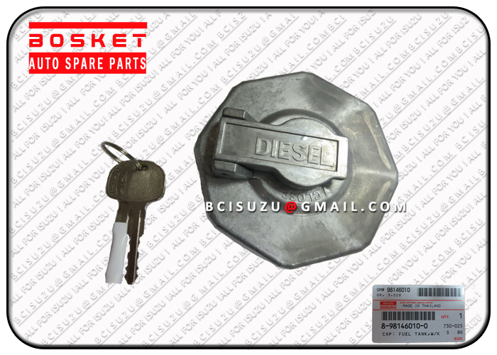 8981460100 8-98146010-0 Isuzu NQR75 4HK1 Fuel Tank Cap With Key 8980889820 8-98088982-0 