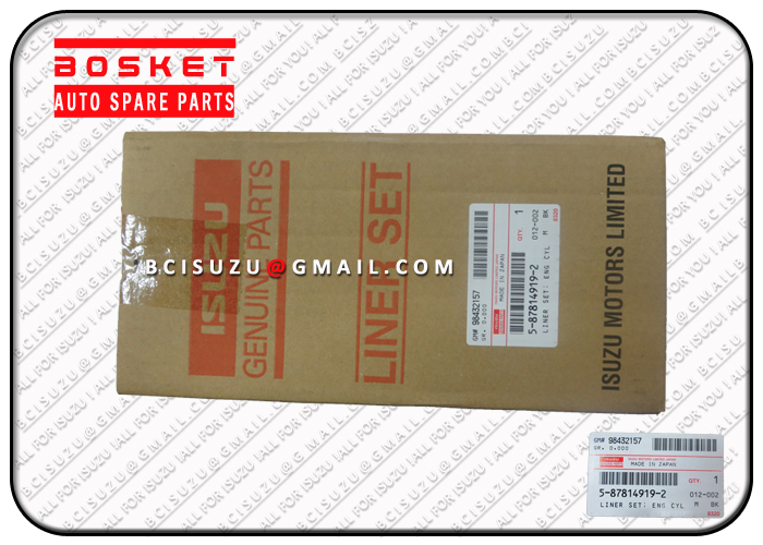 Isuzu NPR70 4HE1 Liner Set Engine Cyliner 5878149190 5-87814919-0 