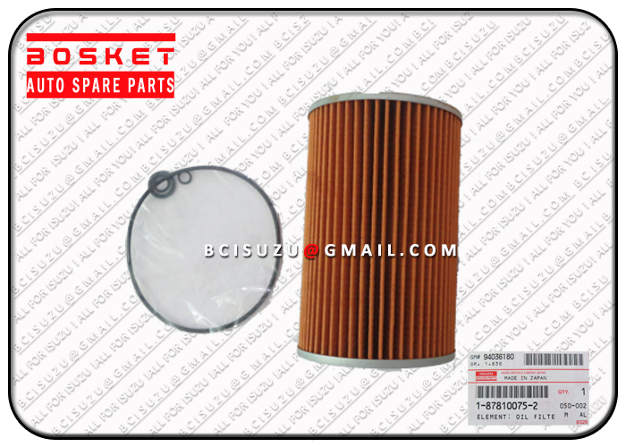 1878100752 1-87810075-2 Oil Filter Element For ISUZU FSR11 6BD1 