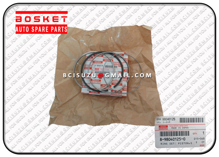 8980401250 8-98040125-0 Standard Piston Ring Set For ISUZU 4HK1 6HK1 Engine 