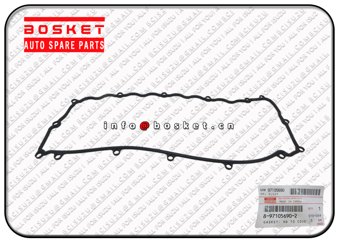 8-97105690-3 8971056903 Head To Cover Gasket Suitable For ISUZU XD NPR66 4HF1 