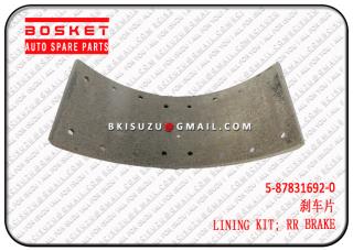 5878316920 5-87831692-0 Rear Brake Lining Kit Suitable for ISUZU NQR75 4HK1 